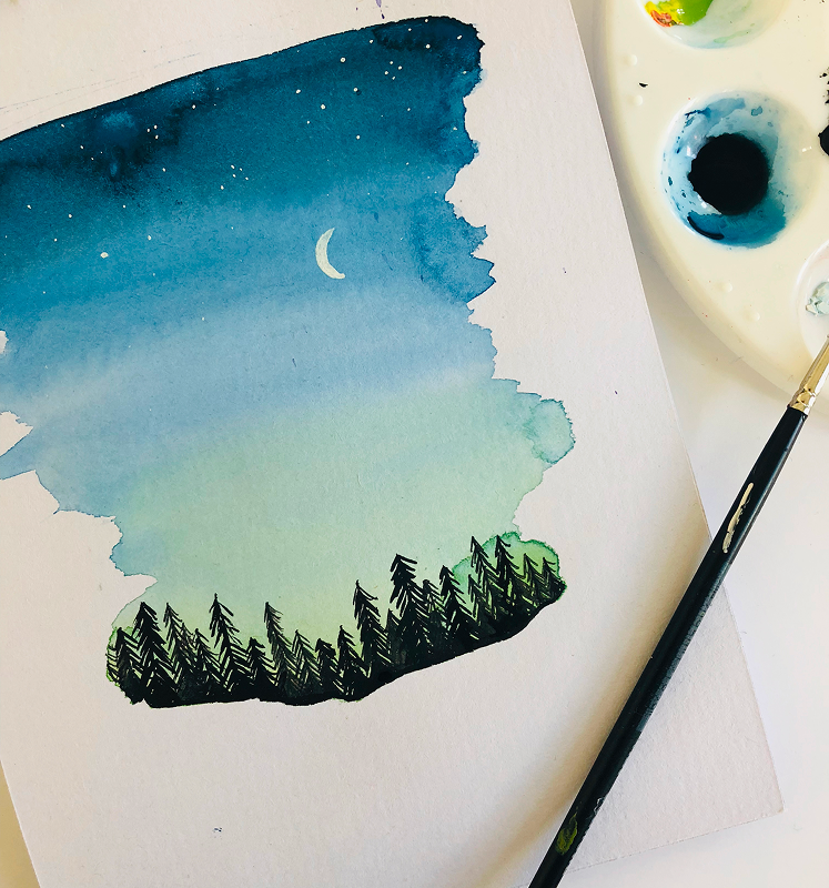 Watercolor process 3